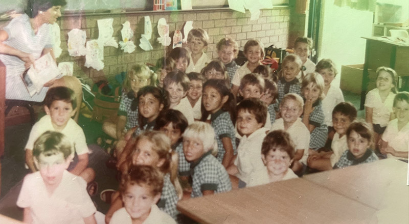 Kindergarten students from 1984 attending St Mary MacKillop Primary School South Penrith
