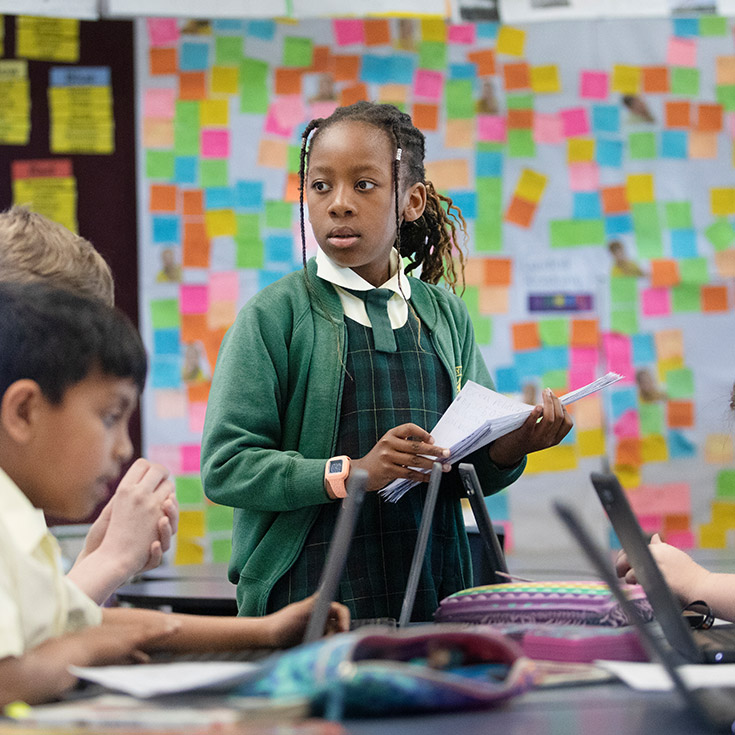 Student learning in the classroom at St Mary MacKillop Primary School South Penrith